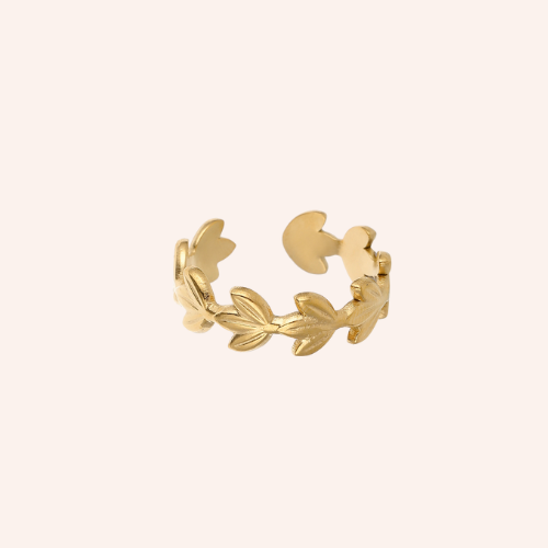 De leaf cuff ring