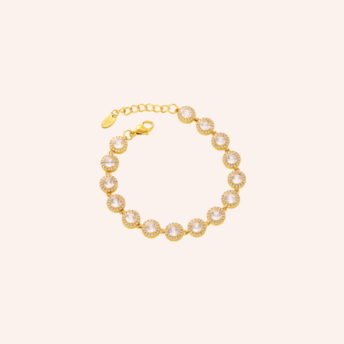 De diamond dots chain armband