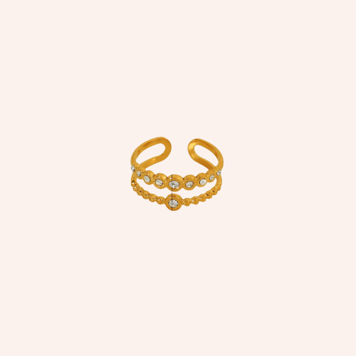 De small dots strass ring