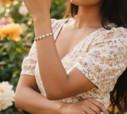 De diamond dots chain armband