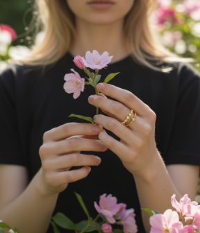De small dots pearl ring