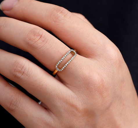 De Élise Pavé ring