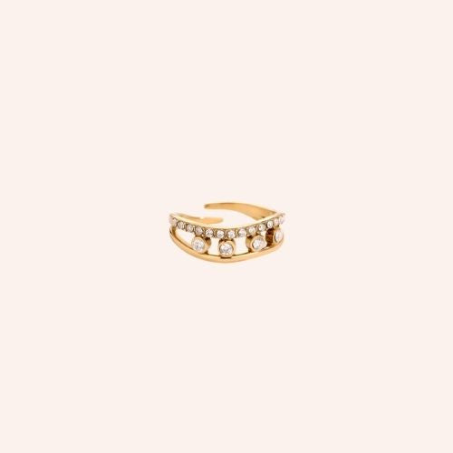 De Amélie double Pavé ring