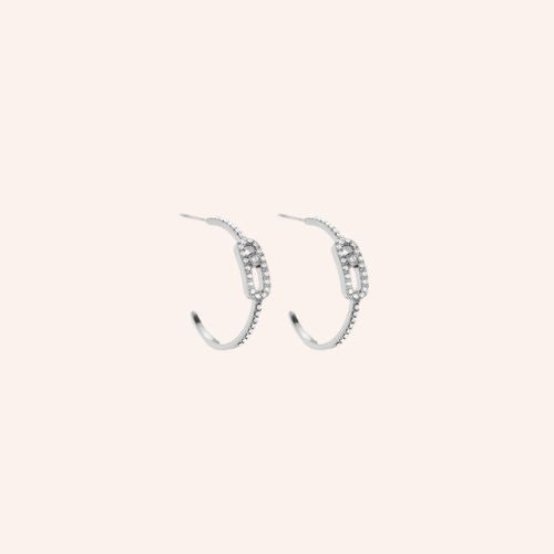 De celeste Strass Hoop Oorbellen