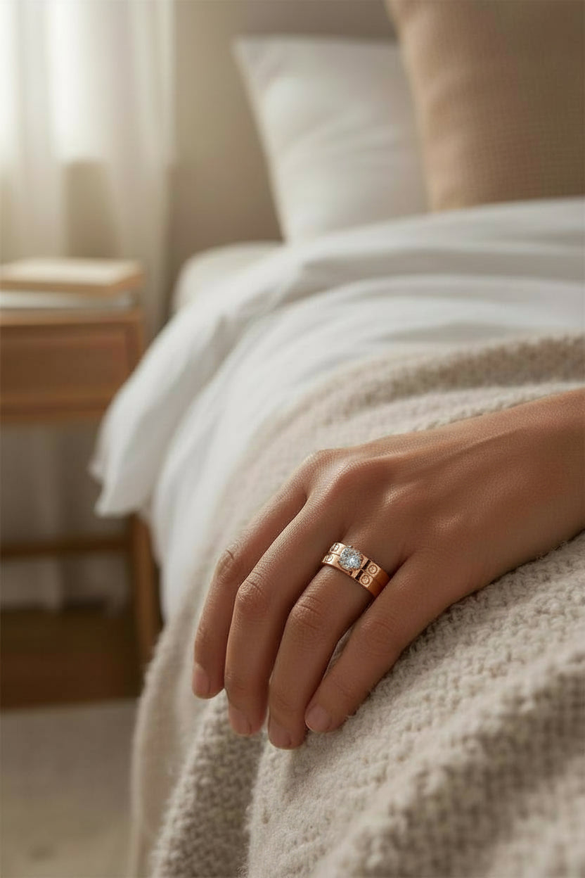 De double strass ring