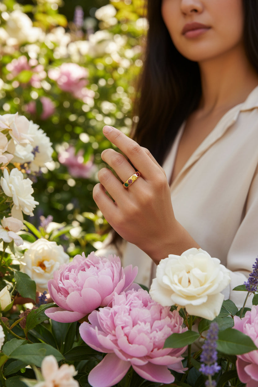 De strass accent ring